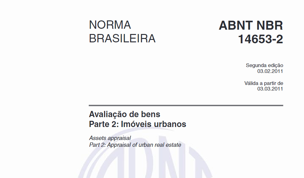 capa da norma nbr 14653-2